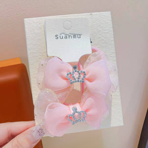 New Gentle Princess Style Hair Ties with Bow Clip