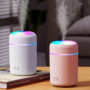 เครื่องทำให้ชื้น 300ml เครื่องเพิ่มความชื้น เครื่องพ่นอโรม่า เครื่องพ่นไอน้ำ ฟอกอากาศ เครื่องพ่น เสียบUSB ขนาดเล็กพกพาสะดวก