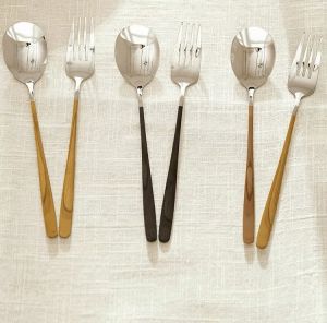 Tableware Fine Dining Cutlery 304 Stainless Steel Spoon Fork Household Korean Style Spoon Fork