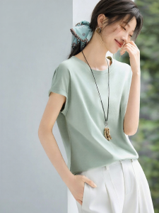 MOHANYIMEI | Breathable Slimming Loose Casual Small Cap Sleeve T-shirt