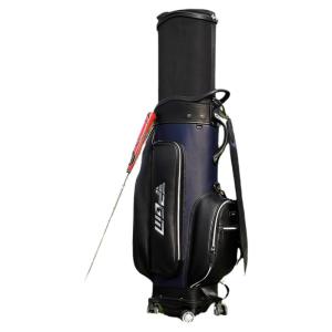 PGM GOLF | Leather Mens Golf Bag 4-Wheeled Telescopic