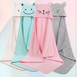 MY AnakKid High Quality BABY BathTowel Kids Hooded Towel Bathrobe Hooded Bath Shawl Cloak 90*90cm