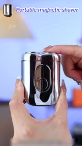 Double Head Electric Shave Magnetic Suction Mens USB Rechargeable Portable Waterproof Shaver