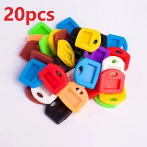 Colorful Silicone Key Covers for Easy ID - Flexible & Durable Identifier Tags with Patterns to Organize Keys