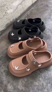 Trendy style butterfly decorative EVA Mary jane shoes