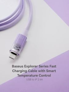 Cáp sạc nhanh tự ngắt USB to Lightning 2.4A Baseus Explorer Series Fast Charging Cable - CATS