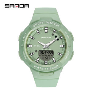 Sanda | SANDA 6005 dual display Electronic Watches Fashion Outdoor Leisure Silicone Strap Student Wrist Watch for Boy and Girl