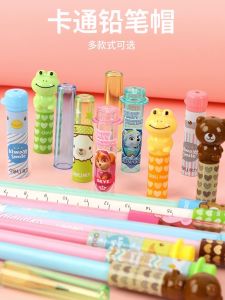 Deli Pencil Case Student Protection Cover Extendable Pencil Cap Cute Cartoon Design Primary School Essential Writing Tool