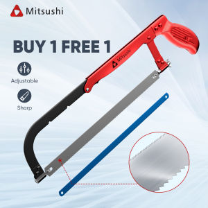 Mitsushi handmade Double serration hacksaw frame adjustable non-slip plastic handle saw hand-pulled labor-saving woodworking saw Hand Tools