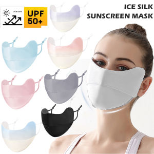 New UPF50 Ice Silk Sunscreen Mask Sunvisor Opening Breathable Eye Protection facial mask Outdoor Cycling Sports Face Protection