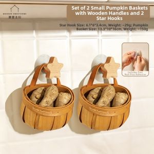 MODERN SWEETHOME | Kitchen Hanging Bamboo & Rattan Storage Basket