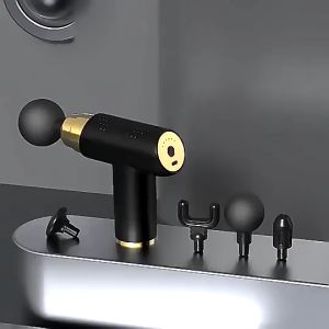 4 in 1 Massage Gun Alat pijat elektrik pijat getar elektrik DEEP TISSUE MUSCLE MASSAGER GUN