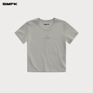 SMFK | Elastic Printed Sports Fitted T-Shirt