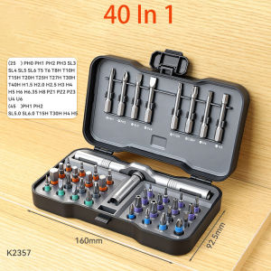 38 in 1 Magnetic Ratchet Screwdriver Set Multifunctional Tool Kit For Motorcycle Bike Repair Maintenance Compact Portable