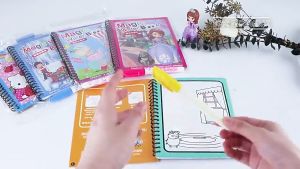สมุดระบายสี ด้วยน้ําเปล่า ระบายซ้ําได้ Magic Water Book