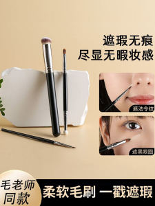 Yan Jin Er Makeup Brush Set Soft Bristle Double Head Foundation Concealer Brush Long Handle Facial Beauty Tools for All Skin Types