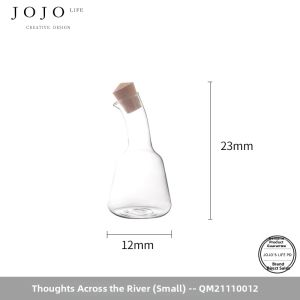 Minimalist Modern Carafe Decanter With Cork Stopper Glass Water Pitcher