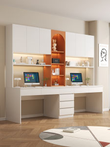 PAMEDI | Bàn Học Văn Phòng Gia Đình Cho 2 Người có Kệ Sách