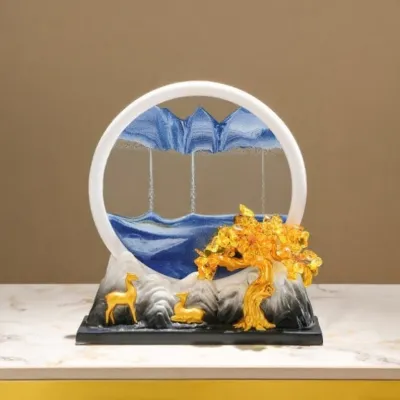 JIFUFENG | Trendy Flow Sand Painting Hourglass Ornament