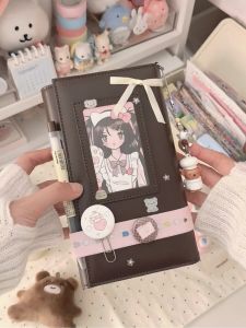 Vở Chép Du Lịch Da A6 Màu Nâu Đậm Cổ Điển Cho Nữ Vỏ Ngoài Có Thể Tháo Rời Vở Chép Nhật Ký Vở Chép Lưu Niệm