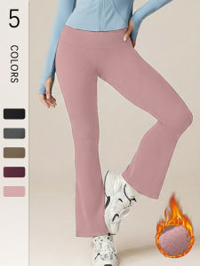 High Waisted Fleece lining Flare Leggings for Women - Super Soft Pants with Tummy Control Perfect for Yoga Practice