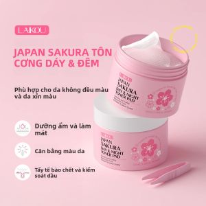 Nhật Bản Sakura Toner Pad 100Ml Bộ 40 Chiếc Ngày & Đêm Dưỡng Ẩm Da Mặt Dưỡng Ẩm Tẩy Trang Chăm Sóc Da Điều Trị Dành Cho Nữ