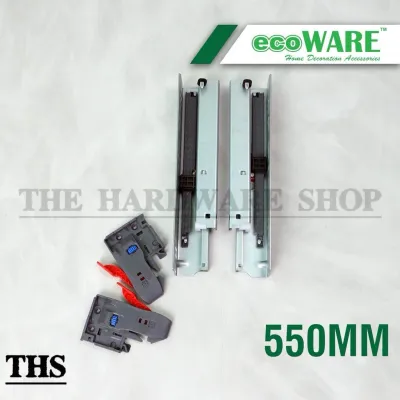 ecoWARE 707CJH Undermount Full Extension Drawer Slide Heavy Duty Hidden Drawer Slide Rail