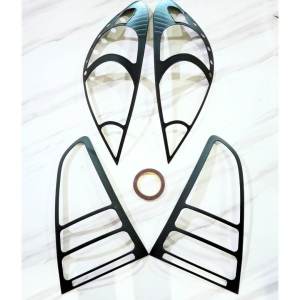 Garnish Lampu Depan Belakang Mobil Innova 2004-2007 Cover Garnis Hitam