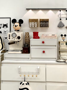 Coffee Machine Cup Holder Storage Rack Dustproof Cup Stand Kitchen Counter Corner Water Cup Organizer Plastic Cartoon Style