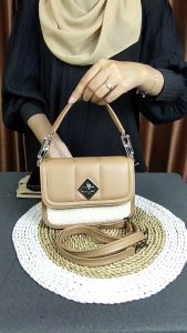 LUNA AURA Tas Selempang Jinjing Kotak Wanita Lexa DK 30 Kombinasi Motif Tikar Tas Wanita Kekinian Tas Viral Tas ootd