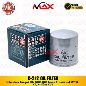 C-512 Vic Oil Filter For Hilander/ Fuego/ Elf/ NHR 4JB1 Isuzu Crosswind MT XL XT Xtrium XUV