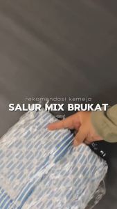 (PROMO BIGE SALE) ATASAN KEMEJA SALUR WANITA MIX BROKAT JUMBO VIRAL KEKINIAN TRENDY