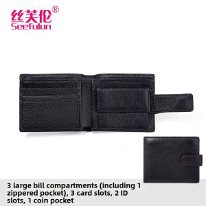 SIFULUN | Slim Portable Leather Wallet for Men