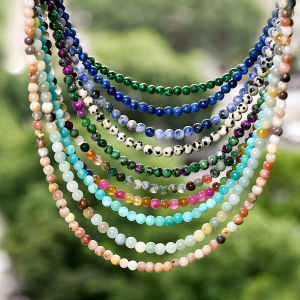 Handmade round Beads Necklace Womens Fashion Jewelry Stackable Lightweight Luxury Colorful Lobster Clasp Pearl Choker