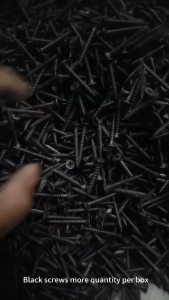 High Quality Black Screw for Wood MetalSelf-tapping Gypsum Screws 11-1/4 1-1/2 2 PER