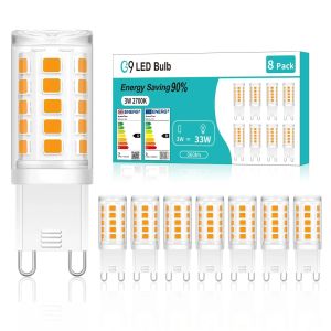 G9 LED Bulb 3W 33W Halogen Equivalent 6000K 2700K Warm White Crystal Chandelier Lamp 3pcs 8pcs Home Lighting Non-dimmable