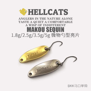 Single Hook Spoon Shiny Sequins Micro Lure for Bass Trout Catfish Perch Other Fish Species in Freshwater Lakes Ponds Streams