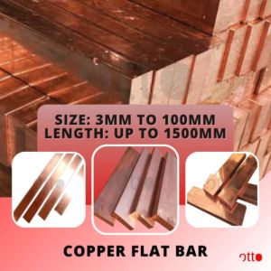 Copper Flat Bar 3/16\" Thick x 12 Inches Length