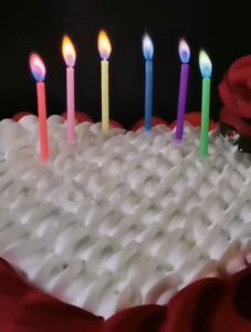 🔥SG LOCAL STOCK🔥6Pcs/set Multicolor Flame Candle Birthday Party Supplies Wedding Cake Candles Safe Flames Dessert Decoration Colorful Flame
