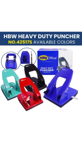 Heavy Duty Two-Hole Paper Puncher / Metal Base Durable Binding Machine for School and Office