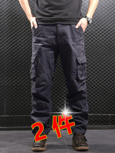 Mens Workwear Pants Straight Leg Loose Fit Casual Camouflage Long Trousers Breathable Wear Resistant Spring Autumn Fashion City Style