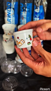 GELAS ES KRIM PLASTIK/GELAS KECIL/GELAS KECIL STARINDO GAMBAR ISI 50 PCS TERMURAH