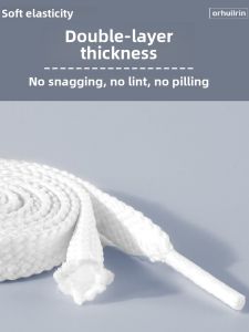 MICUI | Flat Non-Pilling Elastic Shoelaces for Asics Shoes Black & White
