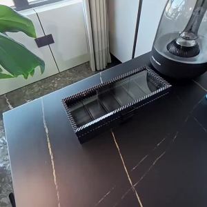 Carbon Fiber Watch Box 6/10/12 Slots Luxury Leather Interior Watch Display Storage Case Organizer