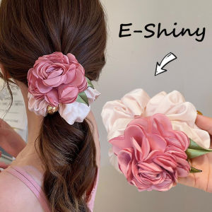 ดอกไม้รัดผมที่คาดผม สีชมพูหรูหรา อุปกรณ์เสริมผ้าคาดผมยางยืด