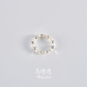 แหวนไข่มุกสีขาวทำมือสไตล์เรียบง่ายสำหรับผู้หญิง แหวนไข่มุกสไตล์เรียบง่ายสุดเก๋จาก Marululu Silver Lake Original จี้แฟชั่น