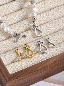 Titanium Steel 18K Gold Plated OT Buckle Fashion Jewelry DIY Necklace Bracelet Accessories Unique Shape Connector Simple Design