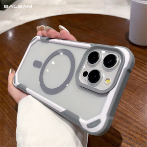 Luxury For Magsafe Wireless Charge Magnetic Case For iPhone 15 14Plus 13 12 11 Pro Max Heavy Armor Bumper Shockproof Clear Cover
