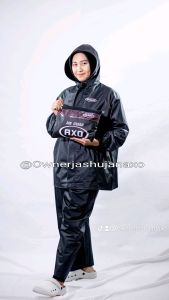 JAS HUJAN SETELAN PRIA DAN WANITA BAHAN PVC TEBAL ELASTIS MURAH BY AXO