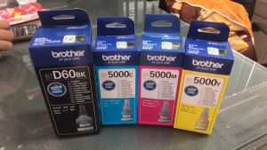 กล่องเสียง Brother BT-D60BK+BT-5000C/M/Y (รวม 4 ชุด) สำหรับแท้ศูนย์ Brother DCP-T300/T500W/T700W, MFC-T800W สี 4 ตัว